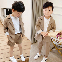 Childrens blazer boy Korean casual British suit children Spring children handsome plaid dress