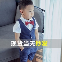 Childrens suit suit handsome English child student vest summer boy flower girl dress new casual suit