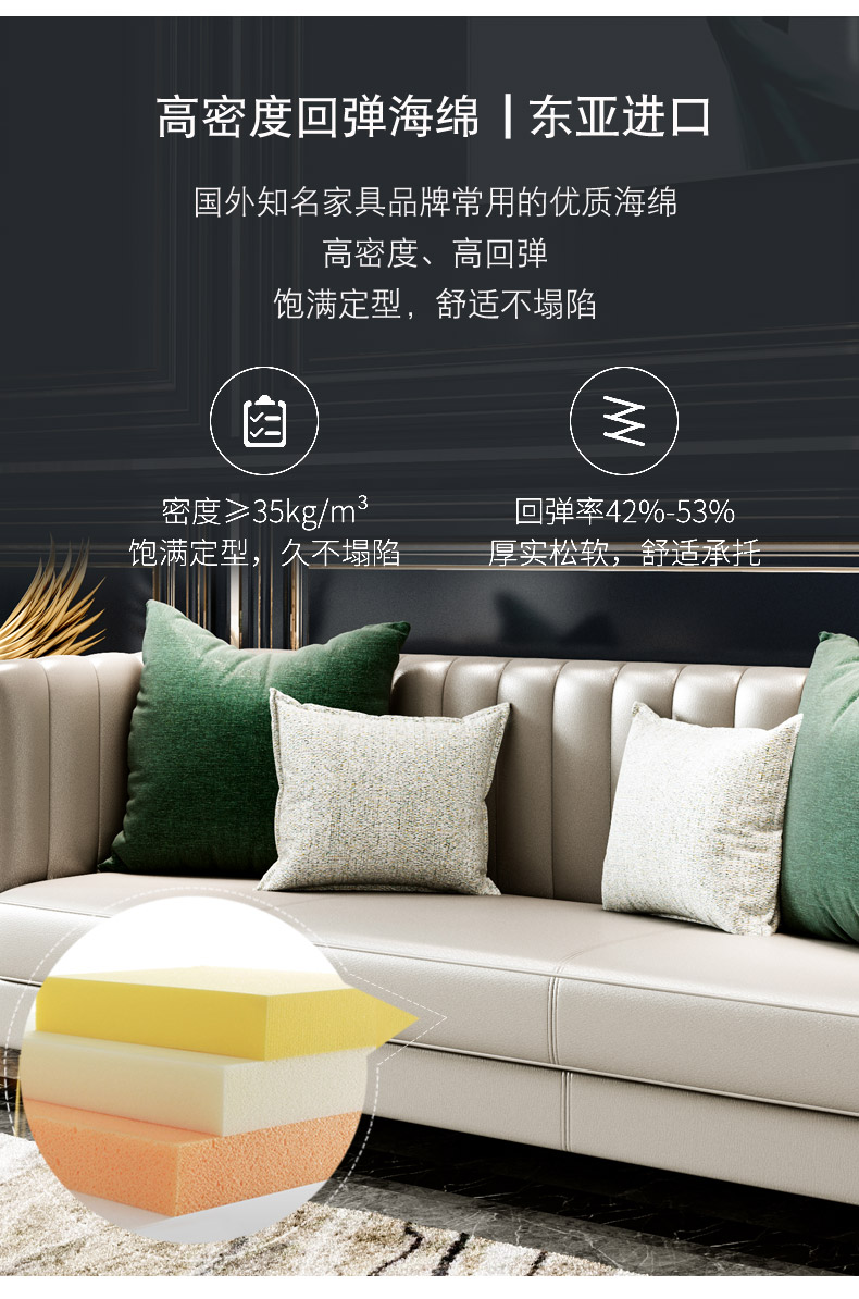 Hậu hiện đại sofa da sáng da sang trọng nhỏ gọn đồ nội thất Hồng Kông-phong cách hiện đại kiểu Mỹ sofa sang trọng lớp đầu tiên của ánh sáng - Ghế sô pha sofa văng nỉ