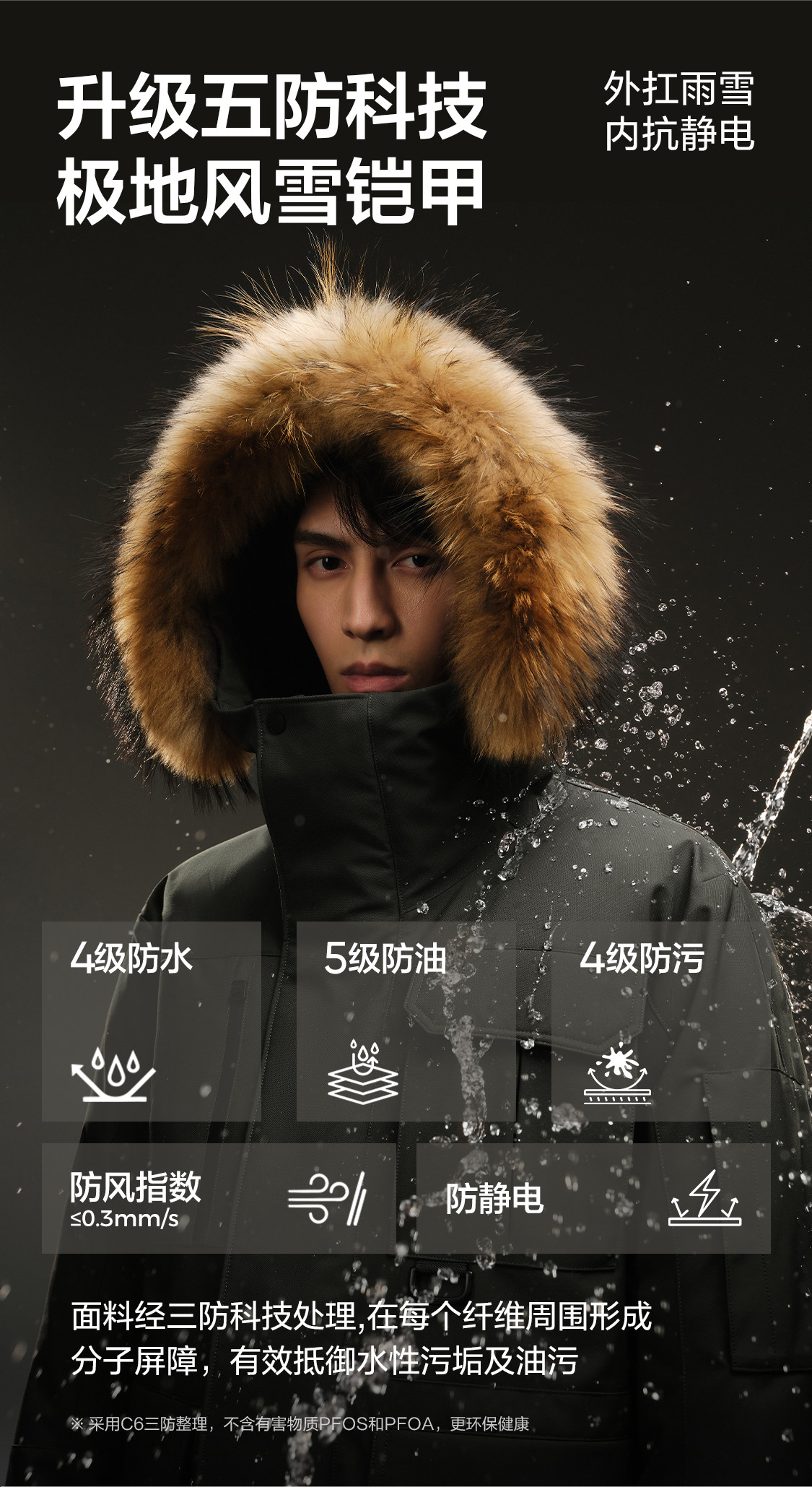 网易严选 25年冬季新款 -30°C抗寒 720蓬五防白鹅绒羽绒服派克款 4202312 88VIP会员凑单折后￥799包邮 男、女多色可选 淘金币可抵扣84.98元