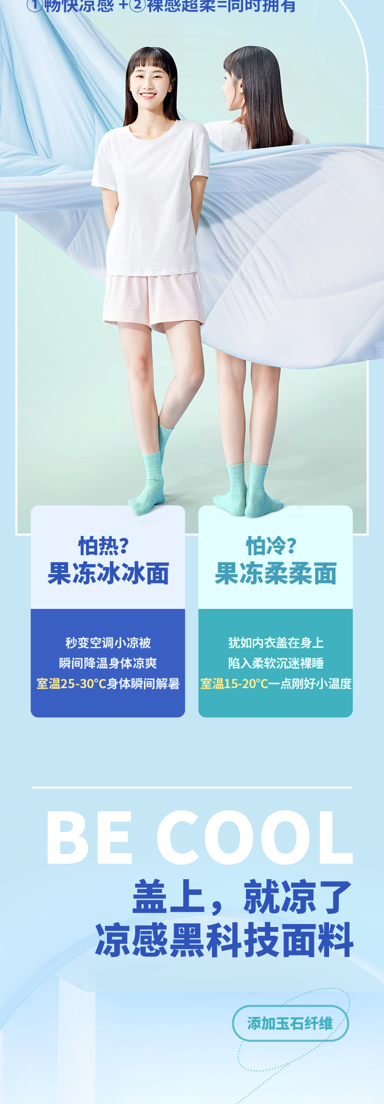 网易严选  冰能科技抗菌果冻被夏凉被 1.5*2m A类品质 凉感黑科技 图2