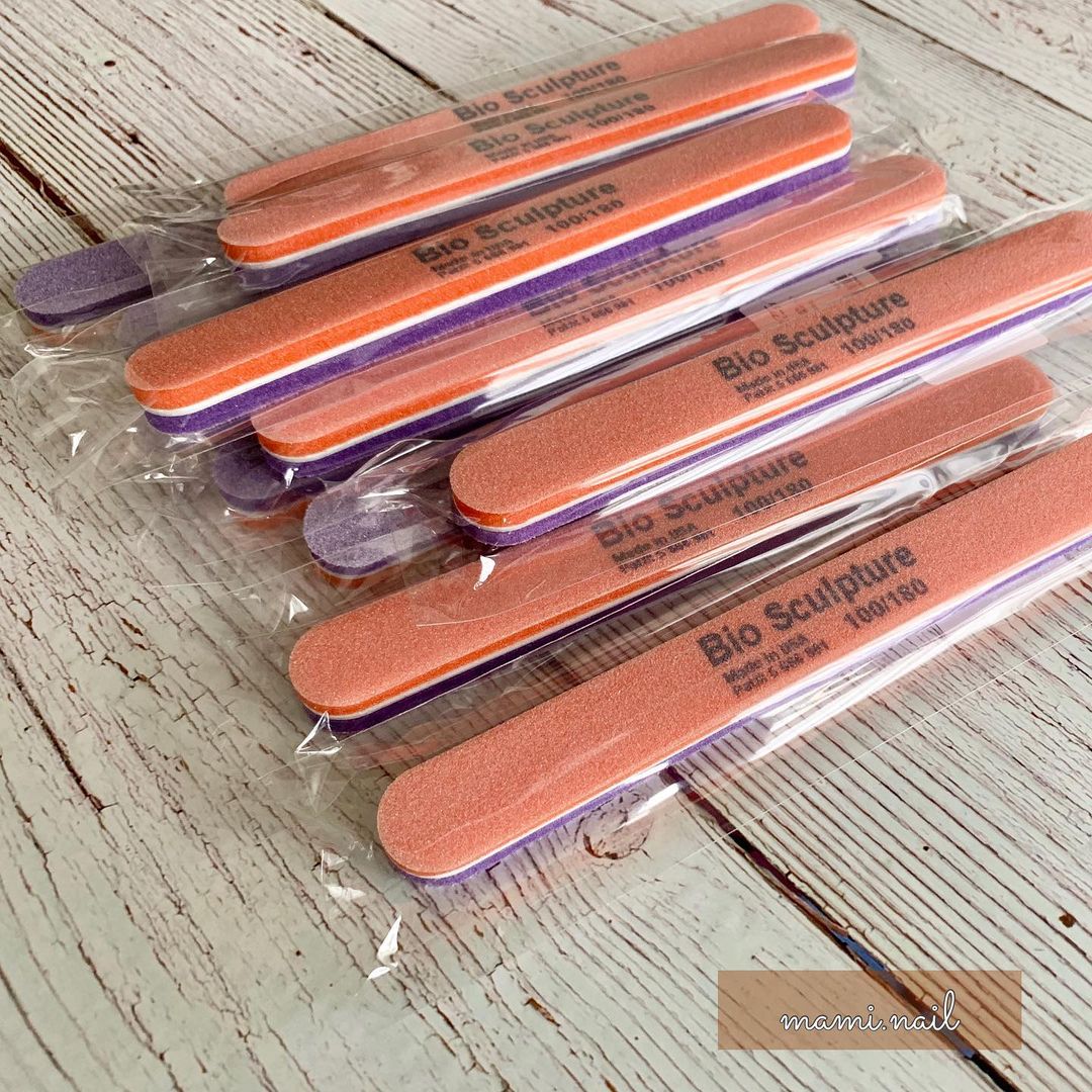 Imported Bio does not drop sand super durable double-sided sponge rubbing strip nail surface engraved and polished manicure polished American-made