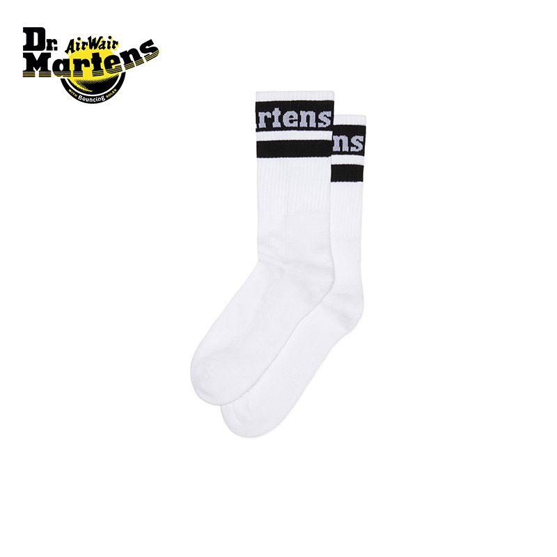 Dr.Martens Athletic Logo Sock Men's and Women's Spring Breathable and Comfortable Black Socks