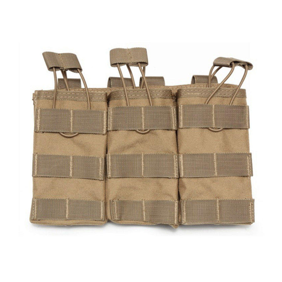 Tactical vest front hanging triple package multi-function tool storage bag 5 56 quick pull package real CS equipment