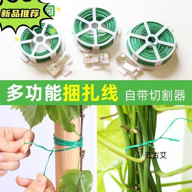 Multi-function thickened gardening strapping wire auxiliary climbing vine fixer ທາດເຫຼັກສາຍຢາງບາງໆ