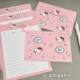 粉粉猫咪可爱信封信纸ins高颜值书信手写简约信笺创意卡通送礼用
