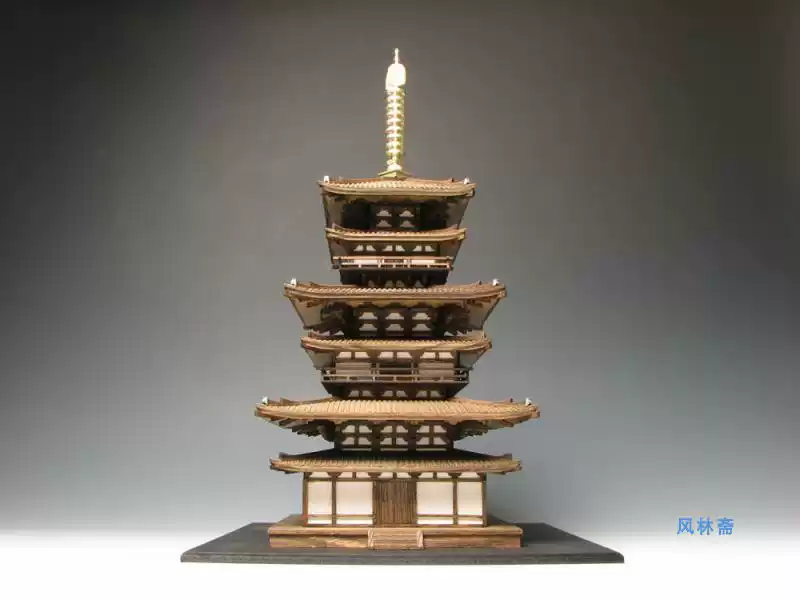 自作僅展示】 IMAI 1:40法隆寺五重塔鬥拱全分解古建築木模型