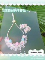 Синий порошковый мяч ожерелье (только ожерелье, без карты)