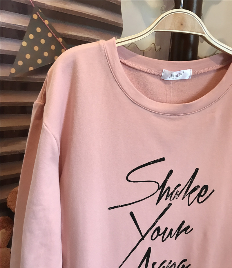 Áo ngủ nữ cotton mùa hè Đồ ngủ Hàn Quốc mùa xuân và mùa thu nữ lỏng lẻo kích thước lớn dài mùa hè ngắn tay cotton dịch vụ nhà vay cotton