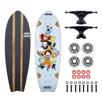 Big Justice one piece King joint skateboard beginner male and female students Highway brush street travel big fish board