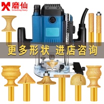 Grinding fairy diamond brazing Ceramic marble British stone milling cutter Pebble grinding head bottom cleaning knife Engraving machine Gong knife