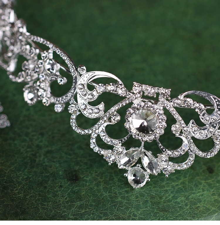 Cô gái mới Mũ nón Công chúa Vương miện Trẻ em rhinestone Crown Phụ kiện tóc Cô gái Hiển thị Ảnh Phụ kiện headband băng đô turban
