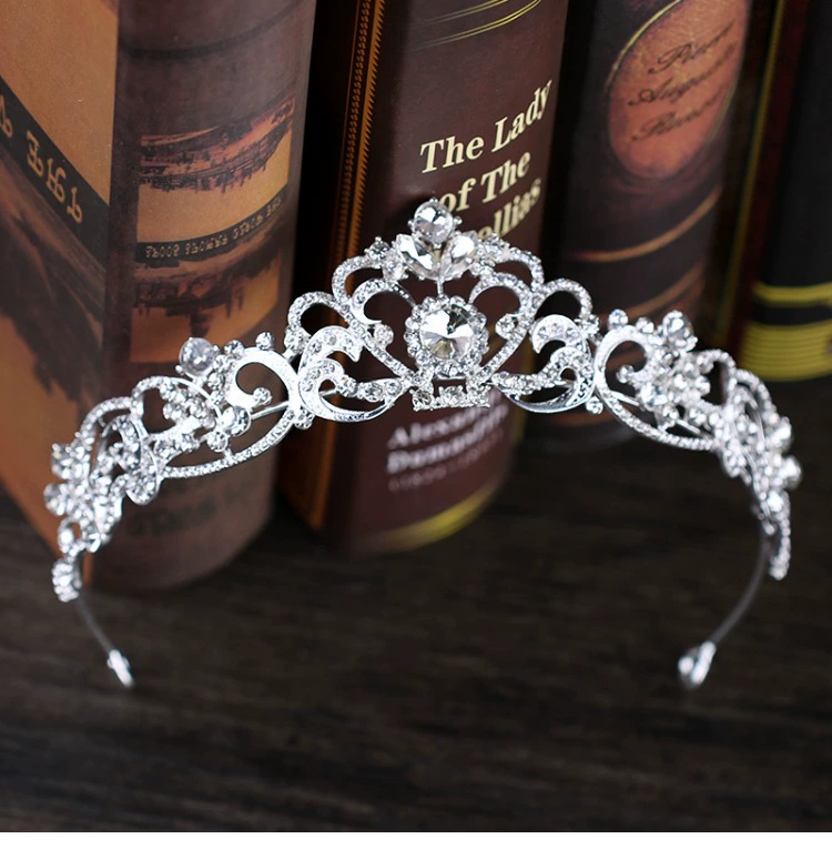 Cô gái mới Mũ nón Công chúa Vương miện Trẻ em rhinestone Crown Phụ kiện tóc Cô gái Hiển thị Ảnh Phụ kiện headband
