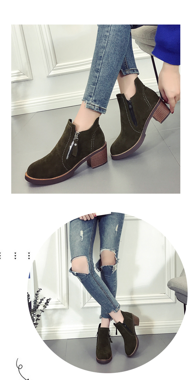 Martin boot nữ chic Anh gió 2018 sinh viên mới Phiên bản dày của Hàn Quốc với giày bốt Chelsea giày nữ giày dép nữ