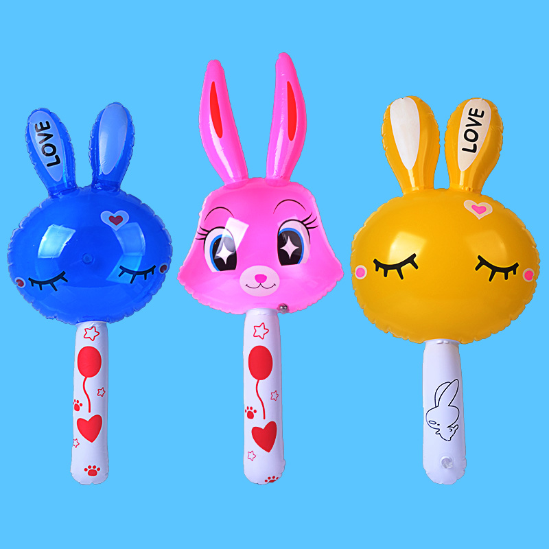 Animal short bar rabbit stick child cartoon short rabbit stick LOVE rabbit long ear rabbit pinching the loving rabbit performance-Taobao