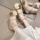 Цветочная круглая голова мягкая подошва неглубокий рот Мария Жен Жен для женщин 2025 Новая весна и летни