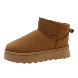 Флисовые сапоги на платформе, нескользящие зимние туфли, 2024 года