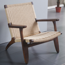 Nordic designer Fuji casual chair single person sofa chair negotiate chair modern minimalist vine wooden chair adult