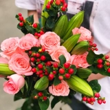 9,9 Бесплатная доставка цветы, основание Юньнана Кунмин, прямые волосы духи цветы лилии, розовые цветы цветочные букет Домохозяйство водное питание