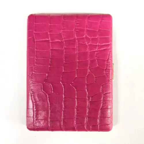 Японский импортный медный двусторонний кожаный ультратонкий портсигар, 13 шт, вмещает 9 стандартных сигарет