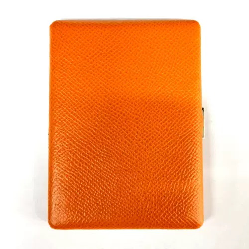 Японский импортный медный двусторонний кожаный ультратонкий портсигар, 13 шт, вмещает 9 стандартных сигарет