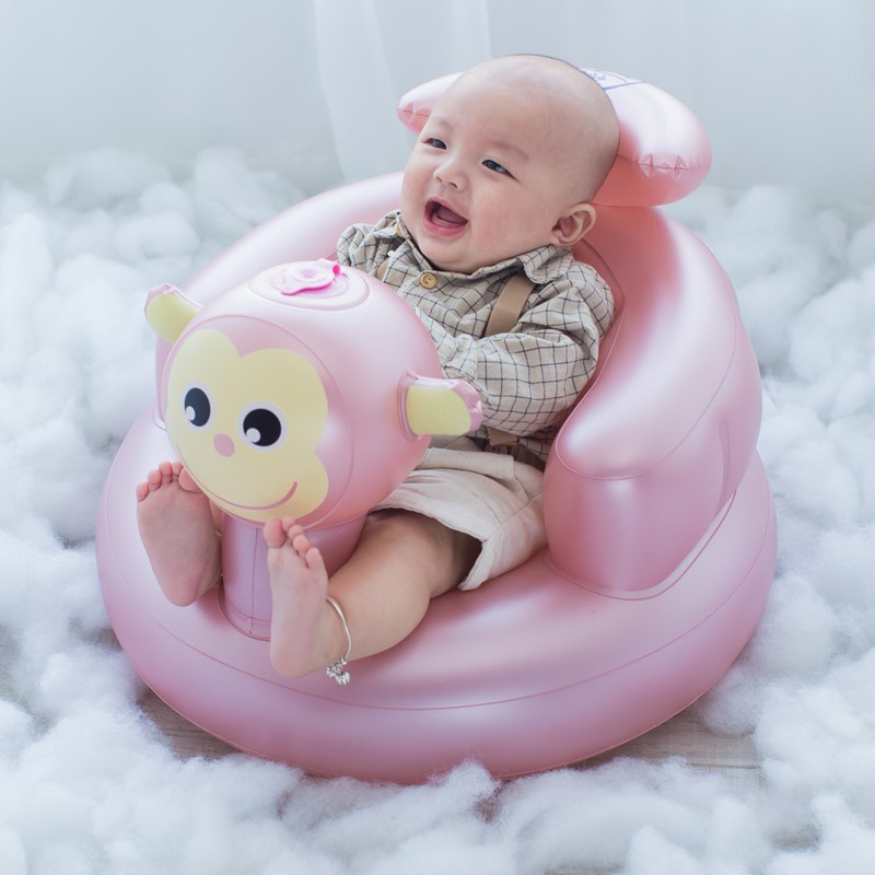 Baby learning to sit artifact home children inflatable u sofa learning chair baby seat training sitting stool anti-fall meal