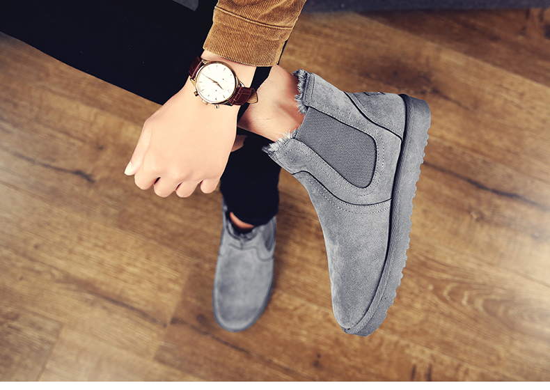 Giày cotton nam mùa đông 2018 ấm áp cho nam mùa đông cộng với giày nhung cao Phiên bản Hàn Quốc của giày nam hoang dã dày chống trượt giày lười giày nam