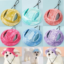 Pet Hat Dog Decoration Photo Cute Internet Celebrity Accessories Supplies Corgi Teddy Small Dog Summer Sun Hat