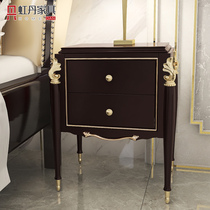Hongdan light luxury bedside table solid wood 30 35 40 45 50cm60 wide bedroom small apartment American bedside cabinet