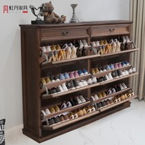 Hongdan oversized 1 8 m wide flip shoe cabinet home door large capacity storage shoe rack American entrance entrance cabinet