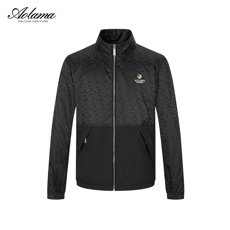 Aolama Men's Autumn New Jacquard Stand Collar Jacket 080753298 Aolama Men's Autumn New Jacquard Stand Collar Jacket 080753298