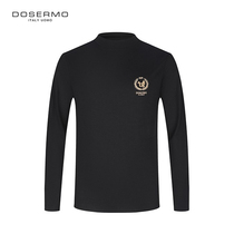 DOSERMO Dan Seymour business casual gentleman round neck embroidery pullover mens autumn long-sleeved T-shirt 061023008