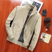 Áo khoác mới mùa xuân nam trung niên mỏng ve áo giản dị cha nam áo khoác mùa xuân và mùa thu mẫu 40-50 tuổi 2018