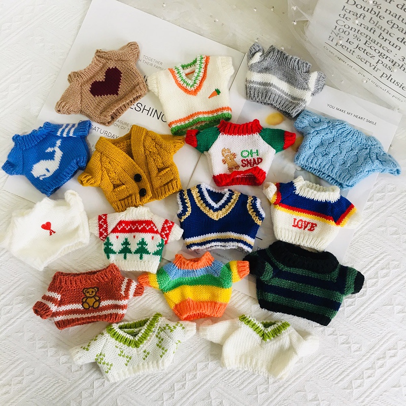 14cm Plush Dog Doll Sweater Mini Sweater Shirley Rose Plush Doll Sweater Toy Doll Clothes 14cm Plush Dog Doll Sweater Mini Sweater Shirley Rose Plush Doll Sweater Toy Doll Clothes