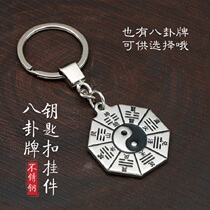 Gossip key button 304 stainless steel car key buckle pendant male and female to decorate brass