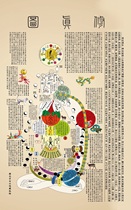 Taoist Huangdi Neijing map repair true picture Chinese medicine health method diagram Clinic hospital photo paper double-sided plastic seal Q