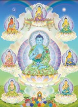 Clear and winning relationship Buddha Bodhisattva Thangka portrait medicine teacher Buddha photo paper double-sided plastic seal Q