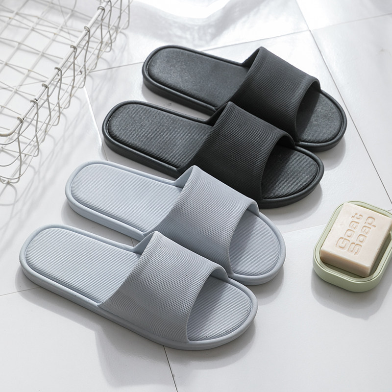 Slippers men's home summer indoor non-slip bathroom home plastic soft bottom anti-odor bath cold slippers male summer