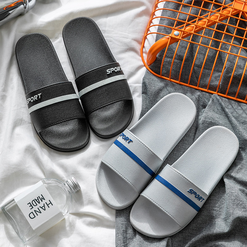 Slippers men's summer indoor bathroom bath non-slip deodorant couple home soft bottom four seasons sandals and slippers men's outerwear