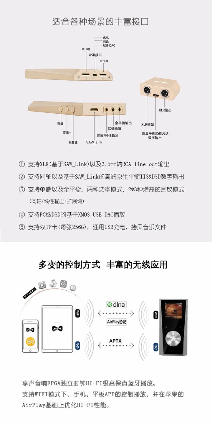 HDD-плеер soundaware/享声 mr1 v2版本平衡fpga便携车载hifi网络音乐播放器