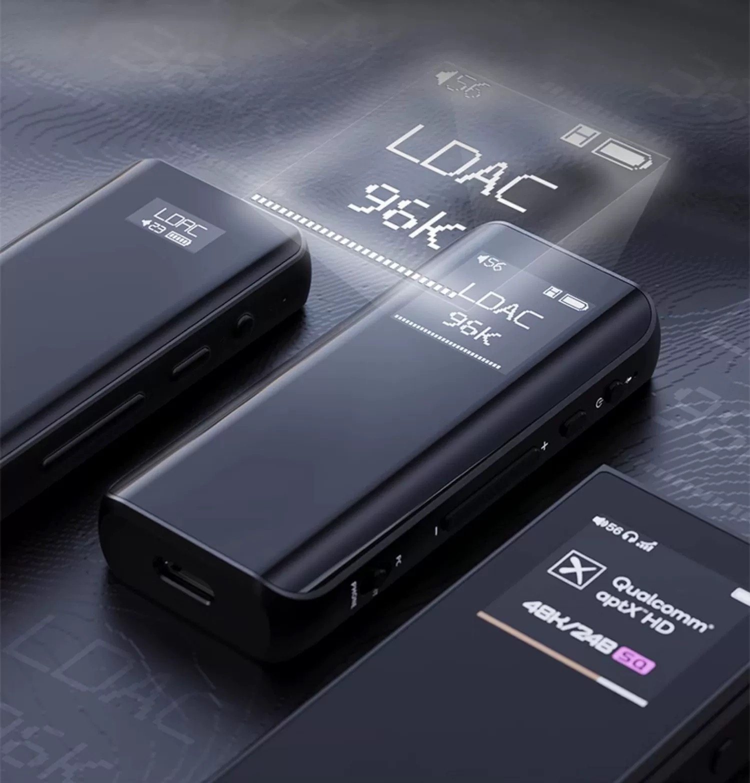 Usage scenarios for FiiO BTR15: PC mode (USB DAC, computer powered) and BT mode (Bluetooth DAC, internal battery powered).