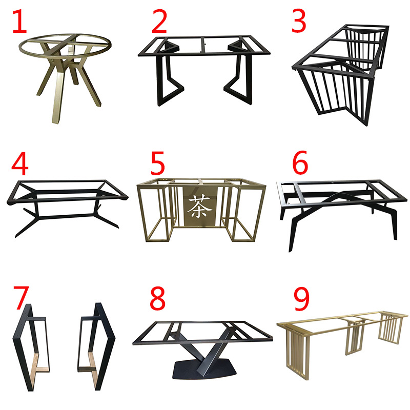 Wrought iron table legs stand metal dining table feet coffee table desk large slab table rock slab marble table leg rack