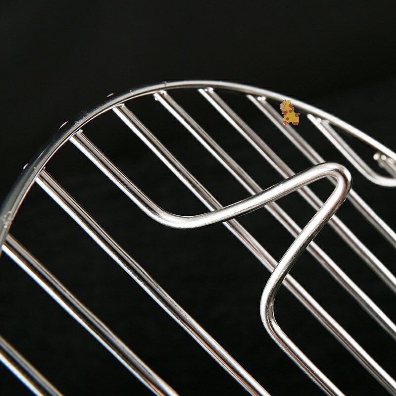 High pot stainless steel bucket inner mesh steaming piece grate commercial halogen bucket induction cooker round bucket soup pot anti-stick spacer drying meat net