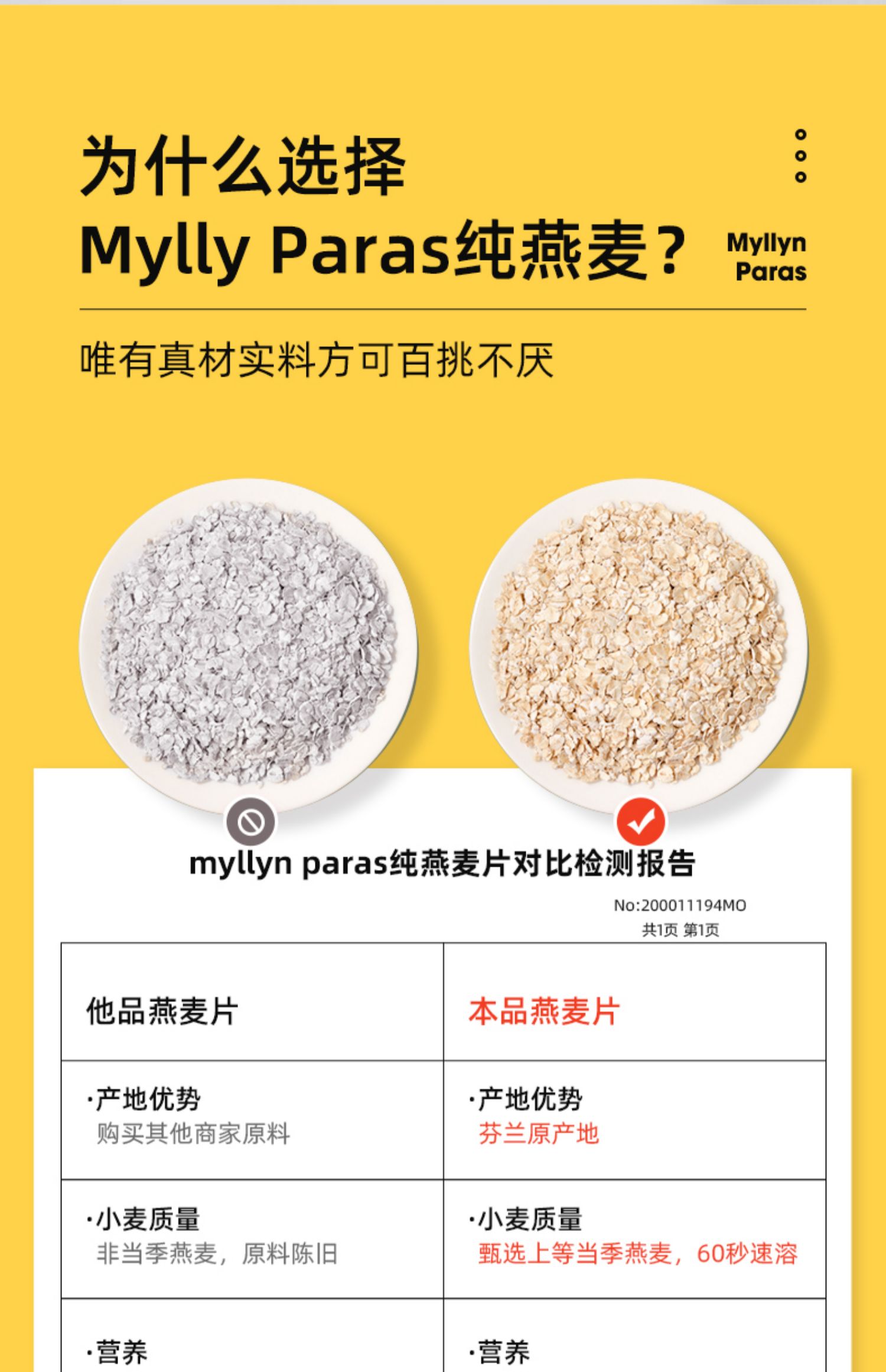 【MyllynParas】芬兰纯燕麦片