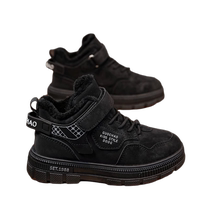 Hongxing Erke joint boys cotton shoes winter plus velvet to keep warm and thickened childrens middle and large childrens shoes boys Martin boots