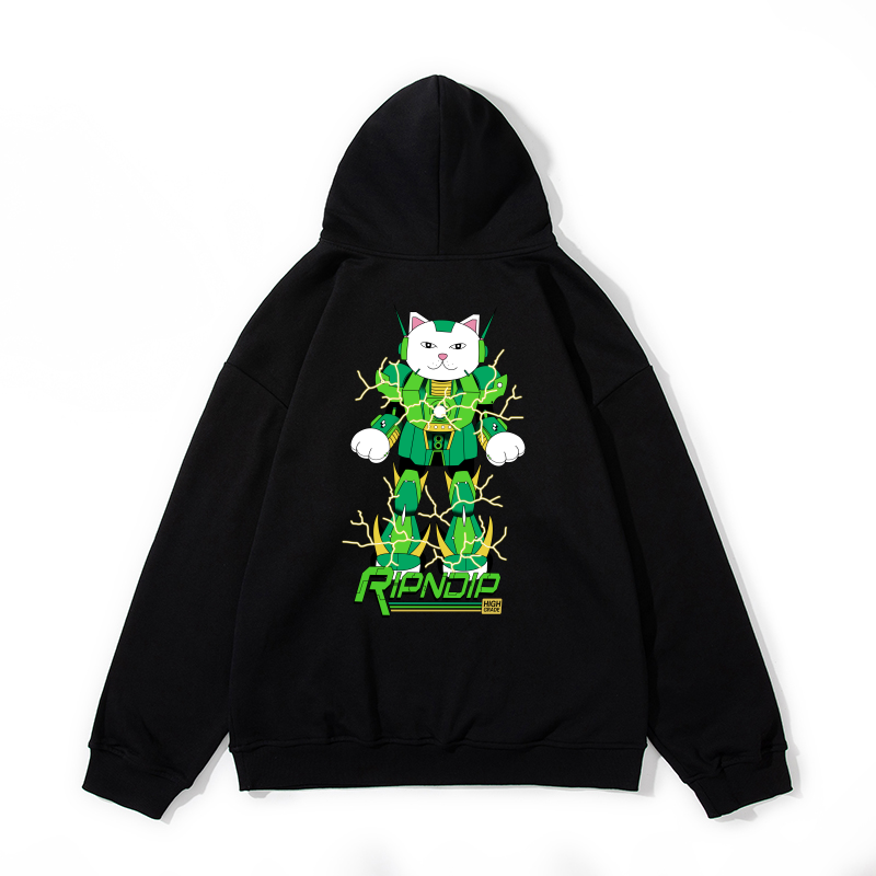 Свитшот с капюшоном RIPNDIP с принтом мизинца и ангела, повседневный тяжелый стритовый стиль, для мужчин и женщин