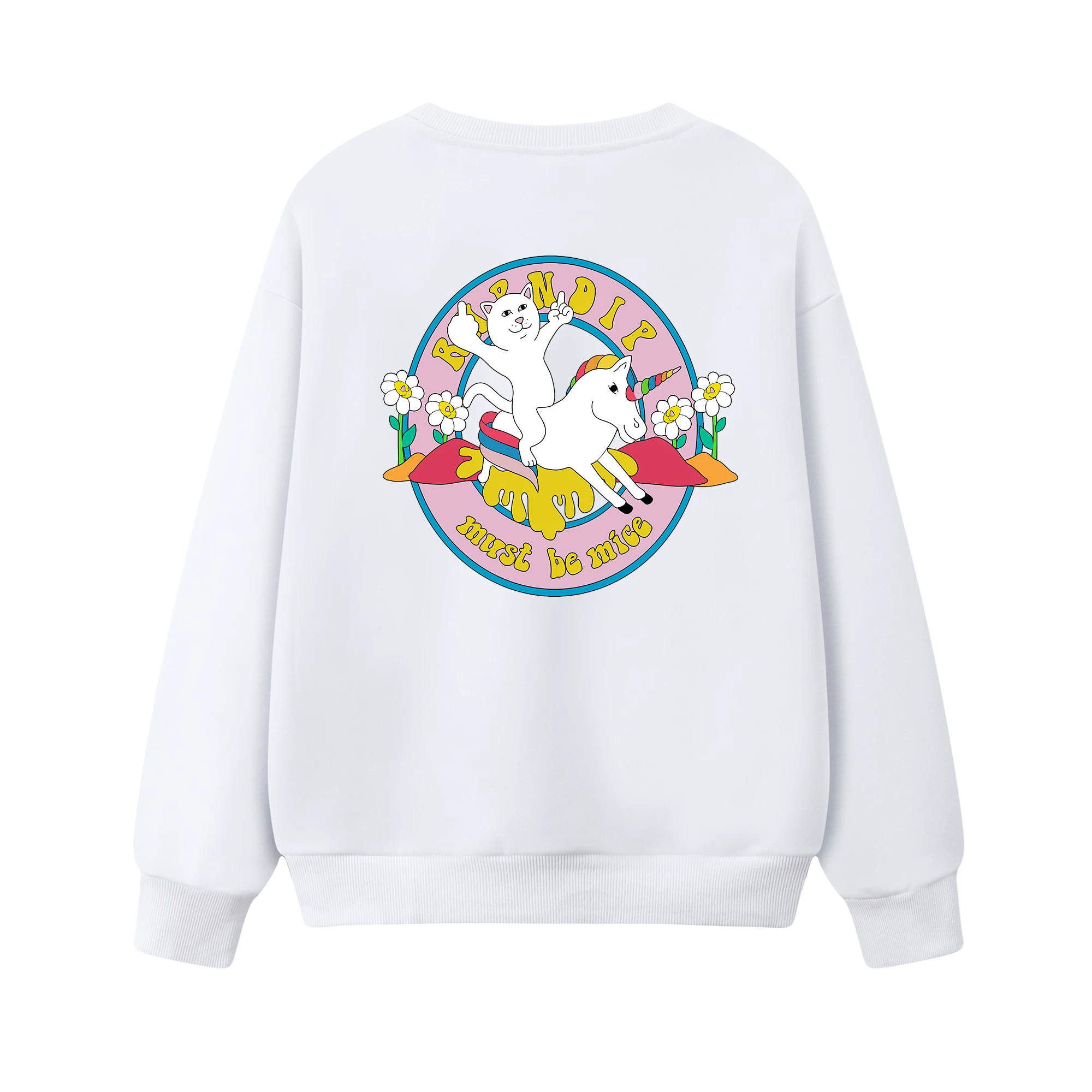 Худи из бархата с капюшоном RIPNDIP Кот, средний палец, коты и женщины, Единорог наездник, принт