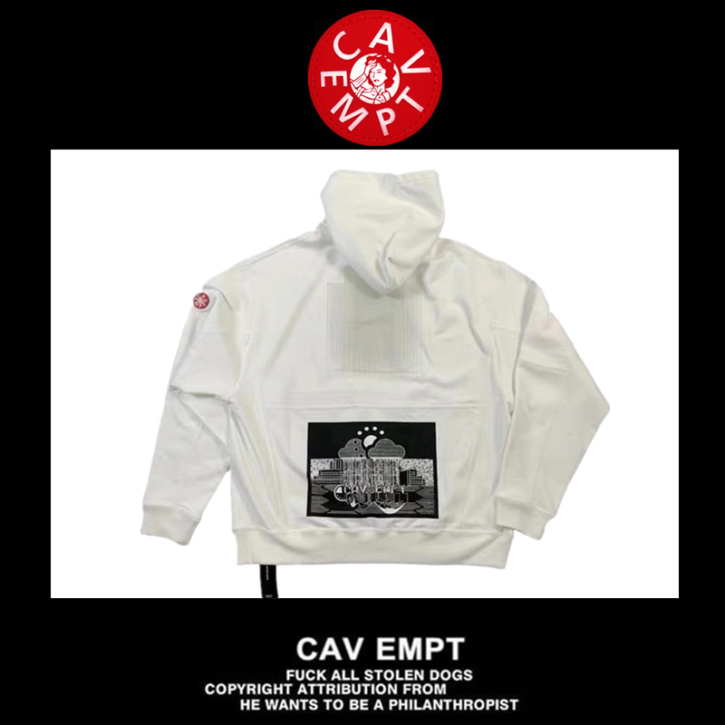 (50% off in stock) CAVEMPT C E Japanese retro sunset hooded sweater CE hoodie same style for men and women couples