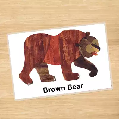 Brown Bear what are you looking at Brown Bear English picture book expansion card English enlightenment teaching aids Liao Cai Xing recommended