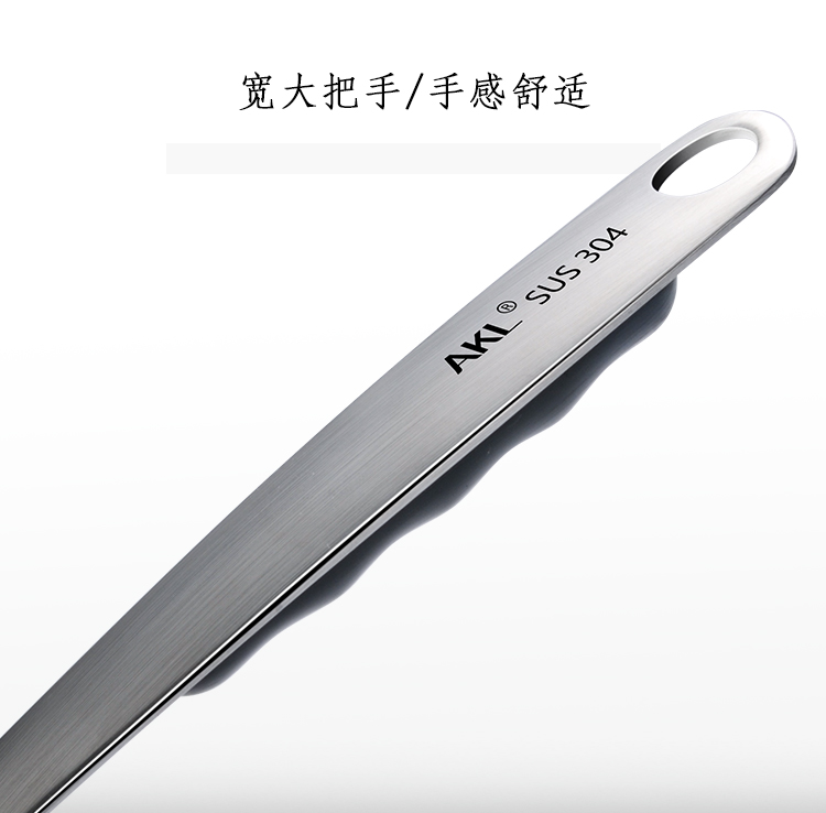 304 silicone thép không gỉ thìa nhiệt độ cao chống dính chảo nấu ăn silicone xẻng silicone xẻng chống nóng nhà bếp kệ để dao